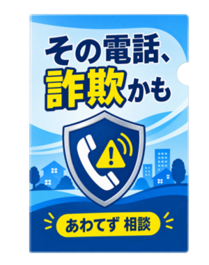 特殊詐欺対策のクリアファイル