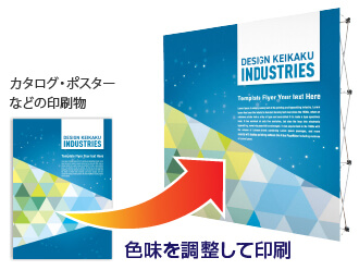 印刷物の色味を調整して印刷