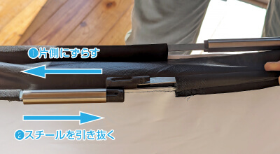 マジックテープ貼り合わせイメージ
